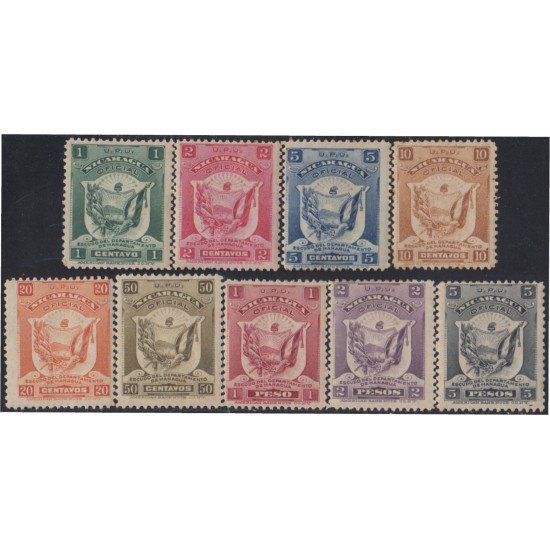 Nicaragua Franqueo Oficial 136/42a 1906 MH Nicaragua Franqueo Oficial 136/42a 1906 MH