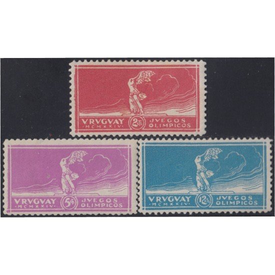 Uruguay 281/83 1924 Victoria del equipo Nacional de fútbol Juegos Olímpicos de París MNH Uruguay 281/83 1924 Victoria del equipo Nacional de fútbol Juegos Olímpicos de París MNH