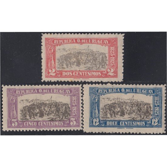 Uruguay 298/300 1925 Desembarco de Juan Antonio Lavalleja MNH Uruguay 298/300 1925 Desembarco de Juan Antonio Lavalleja MNH
