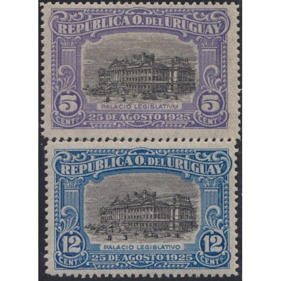 Uruguay 301/02 1925 Inauguración del Palacio Legislativo de Montevideo MNH Uruguay 301/02 1925 Inauguración del Palacio Legislativo de Montevideo MNH