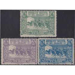 Uruguay 307/09 1925 Centenario de la Batalla de Sarandi MH Uruguay 307/09 1925 Centenario de la Batalla de Sarandi MH