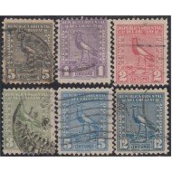 Uruguay 310/15 1925/26 Serie Antigua Pájaro Bird Usado