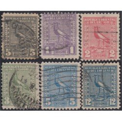 Uruguay 310/15 1925/26 Serie Antigua Pájaro Bird Usado Uruguay 310/15 1925/26 Serie Antigua Pájaro Bird Usado