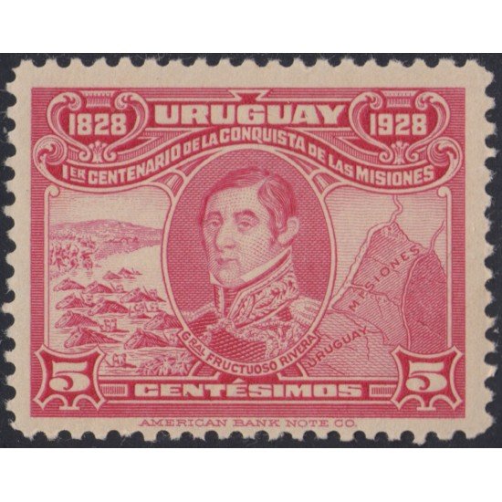 Uruguay 344 1928 Centenario de la conquista de Las Misiones MH Uruguay 344 1928 Centenario de la conquista de Las Misiones MH