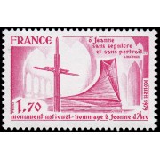 France Francia 2051 1979 Homenaje a Juana de Arco MNH France Francia 2051 1979 Homenaje a Juana de Arco MNH
