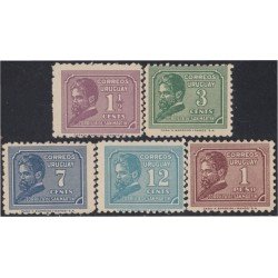 Uruguay 418/22 1932 Muerte del poeta Juan Zorilla de San Martín MH Uruguay 418/22 1932 Muerte del poeta Juan Zorilla de San Martín MH