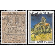 France Francia 2053/54 1979 Serie artística MNH France Francia 2053/54 1979 Serie artística MNH