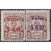 Uruguay 541/42 1943 Serie Antigua MNH