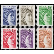 France Francia 2056/61 1979 Sabine MNH France Francia 2056/61 1979 Sabine MNH