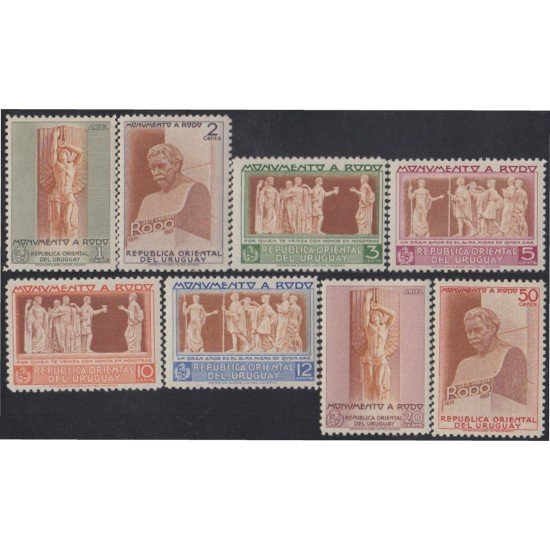 Uruguay 583/90 1948 Inauguración del monumento al escritor José Enrique Rodo MNH Uruguay 583/90 1948 Inauguración del monumento al escritor José Enrique Rodo MNH