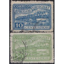 Uruguay 591/92 1948 Amistad Brasil- Uruguay Usado Uruguay 591/92 1948 Amistad Brasil- Uruguay Usado