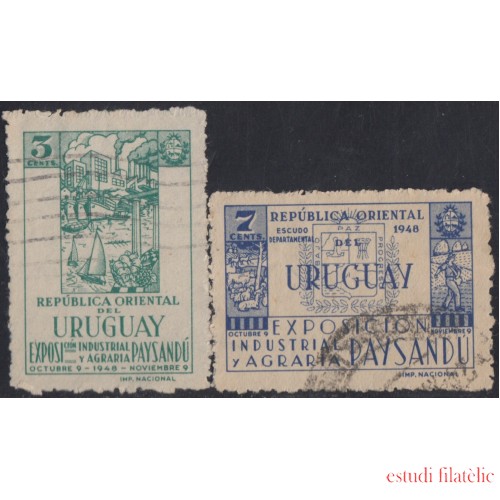 Uruguay 593/94 1948 Exposición de Paysandu Usado