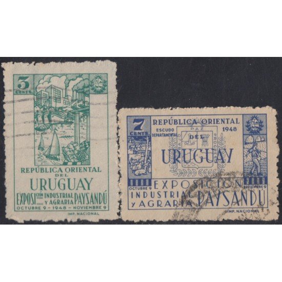 Uruguay 593/94 1948 Exposición de Paysandu Usado