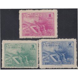 Uruguay 599/601 1950 Bicentenario de Cordon distrito de Montevideo MNH