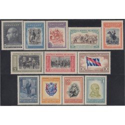Uruguay 604/15 1951 Centenario de la muerte del General Artigas MNH