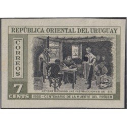 Uruguay 609 1951 Prueba Artigas Centenario de la muerte del prócer