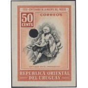 Uruguay 614 1951 Prueba  Artigas en el Paraguay 