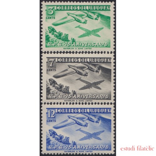 Uruguay 616/18 1952 75º Aniversario de la UPU MNH 