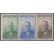 Uruguay 620/22 1953 Homenaje a Roosevelt MNH