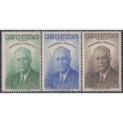 Uruguay 620/22 1953 Homenaje a Roosevelt MNH