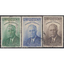 Uruguay 620/22 1953  Homenaje a Roosevelt Usado