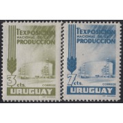 Uruguay 640/41 1956 Primera Exposición Nacional de la producción en Montevideo MNH