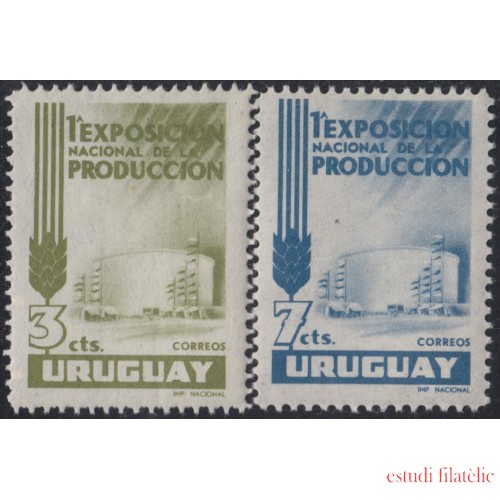 Uruguay 640/41 1956 Primera Exposición Nacional de la producción en Montevideo MNH