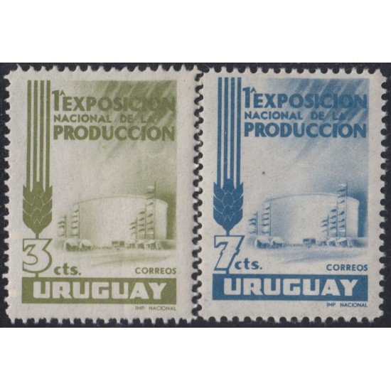 Uruguay 640/41 1956 Primera Exposición Nacional de la producción en Montevideo MNH Uruguay 640/41 1956 Primera Exposición Nacional de la producción en Montevideo MNH