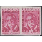 Uruguay 642a 1956 Centenario del nacimiento del Presidente José Battle y Ordonez SD pareja