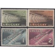 Uruguay 650/53 1958 Inauguración de la presa hidroeléctrica de Baygorria MNH