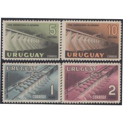 Uruguay 650/53 1958 Inauguración de la presa hidroeléctrica de Baygorria MNH Uruguay 650/53 1958 Inauguración de la presa hidroeléctrica de Baygorria MNH