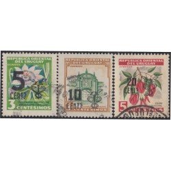 Uruguay 655/57 1959 Timbres postales de 1954 Usado Uruguay 655/57 1959 Timbres postales de 1954 Usado