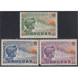 Uruguay 666/68 1959 Recuperación Nacional MNH Uruguay 666/68 1959 Recuperación Nacional MNH