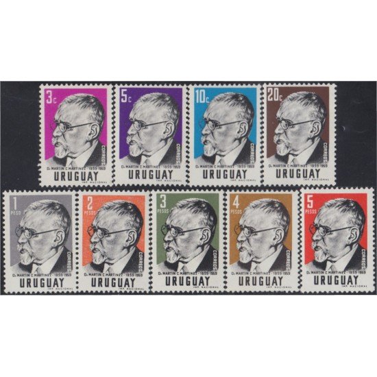 Uruguay 669/77 1960 Centenario del nacimiento del Dr Martin C. Martínez MNH Uruguay 669/77 1960 Centenario del nacimiento del Dr Martin C. Martínez MNH