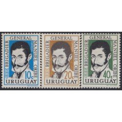 Uruguay 682/84 1961 Brigadier General Manuel Oribe MNH Uruguay 682/84 1961 Brigadier General Manuel Oribe MNH