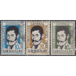 Uruguay 682/84 1961 Brigadier General Manuel Oribe Usado Uruguay 682/84 1961 Brigadier General Manuel Oribe Usado