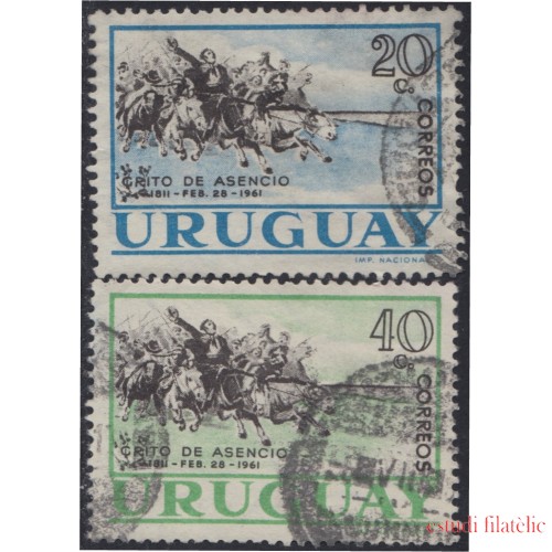 Uruguay 685/86 1961 150 Años del inicio de la insurrección Grito de Asencio Usado