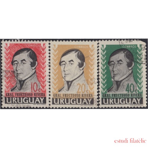 Uruguay 697/99 1962 General Fructuoso Rivera Usado