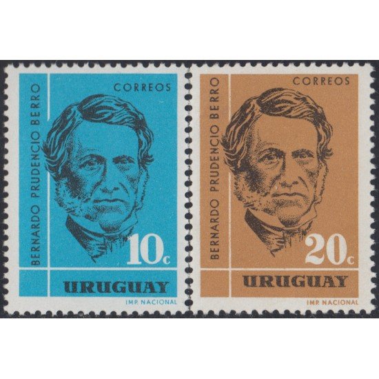 Uruguay 702/03 1962 Presidente Bernardo Prudencio Berro MNH Uruguay 702/03 1962 Presidente Bernardo Prudencio Berro MNH