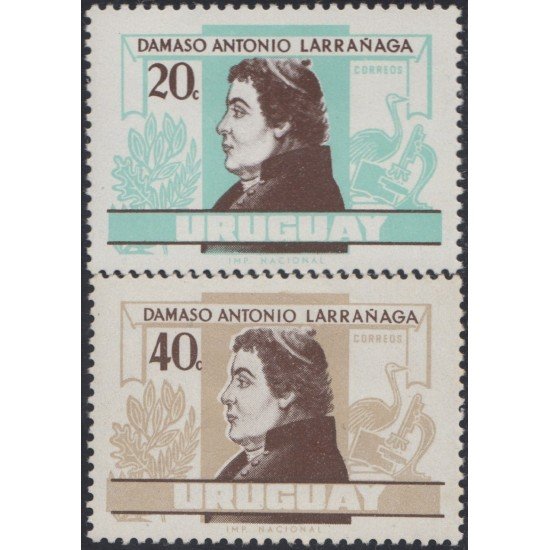 Uruguay 704/05 1963 Damasio Antonio Larranaga fundador de la Biblioteca Nacional MNH Uruguay 704/05 1963 Damasio Antonio Larranaga fundador de la Biblioteca Nacional MNH