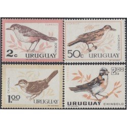 Uruguay 706/09 1963 Pájaros Indígenas Birds MNH Uruguay 706/09 1963 Pájaros Indígenas Birds MNH