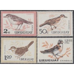 Uruguay 706/09 1963 Pájaros Indígenas Birds MH Uruguay 706/09 1963 Pájaros Indígenas Birds MH