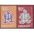Uruguay 711/12 1963 Vuelta al mundo en yate Alferez Campora MNH