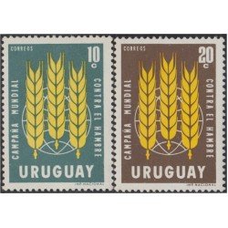 Uruguay 713/14 1963 Campaña mundial contra el hambre MNH Uruguay 713/14 1963 Campaña mundial contra el hambre MNH