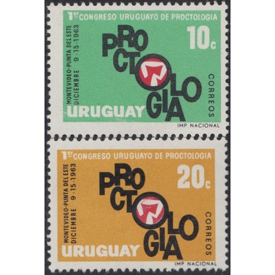 Uruguay 715/16 1963 1º Congreso Nacional de proctología en Punta del Este MNH Uruguay 715/16 1963 1º Congreso Nacional de proctología en Punta del Este MNH