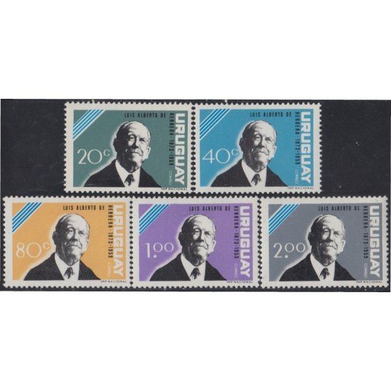 Uruguay 719/23 1964 5º Aniversario de la muerte de Luis Alberto de Herrera MNH Uruguay 719/23 1964 5º Aniversario de la muerte de Luis Alberto de Herrera MNH