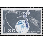 France Francia 2073 1980 Eurovisión MNH France Francia 2073 1980 Eurovisión MNH