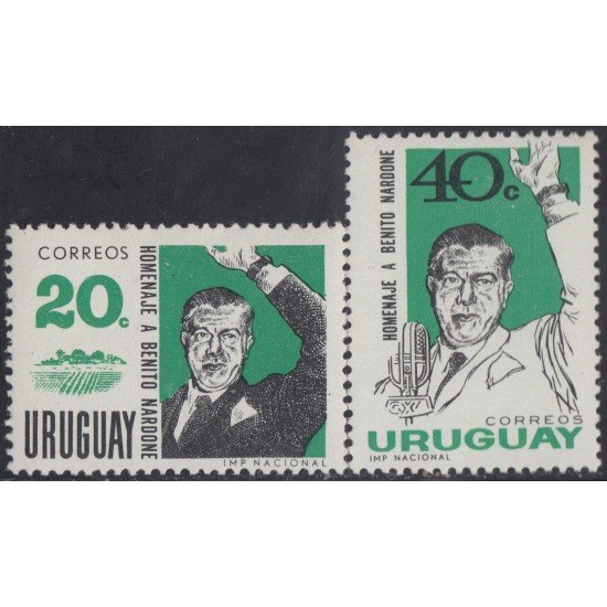 Uruguay 727/28 1965 Homenaje a Benito Nardone MNH Uruguay 727/28 1965 Homenaje a Benito Nardone MNH