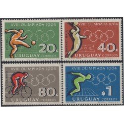Uruguay 733/36 1965 Juegos Olímpicos de Tokio Fútbol Ciclismo Natación Basketball MNH Uruguay 733/36 1965 Juegos Olímpicos de Tokio Fútbol Ciclismo Natación Basketball MNH
