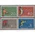 Uruguay 733/36 1965 Juegos Olímpicos de Tokio Fútbol Ciclismo Natación Basketball MNH